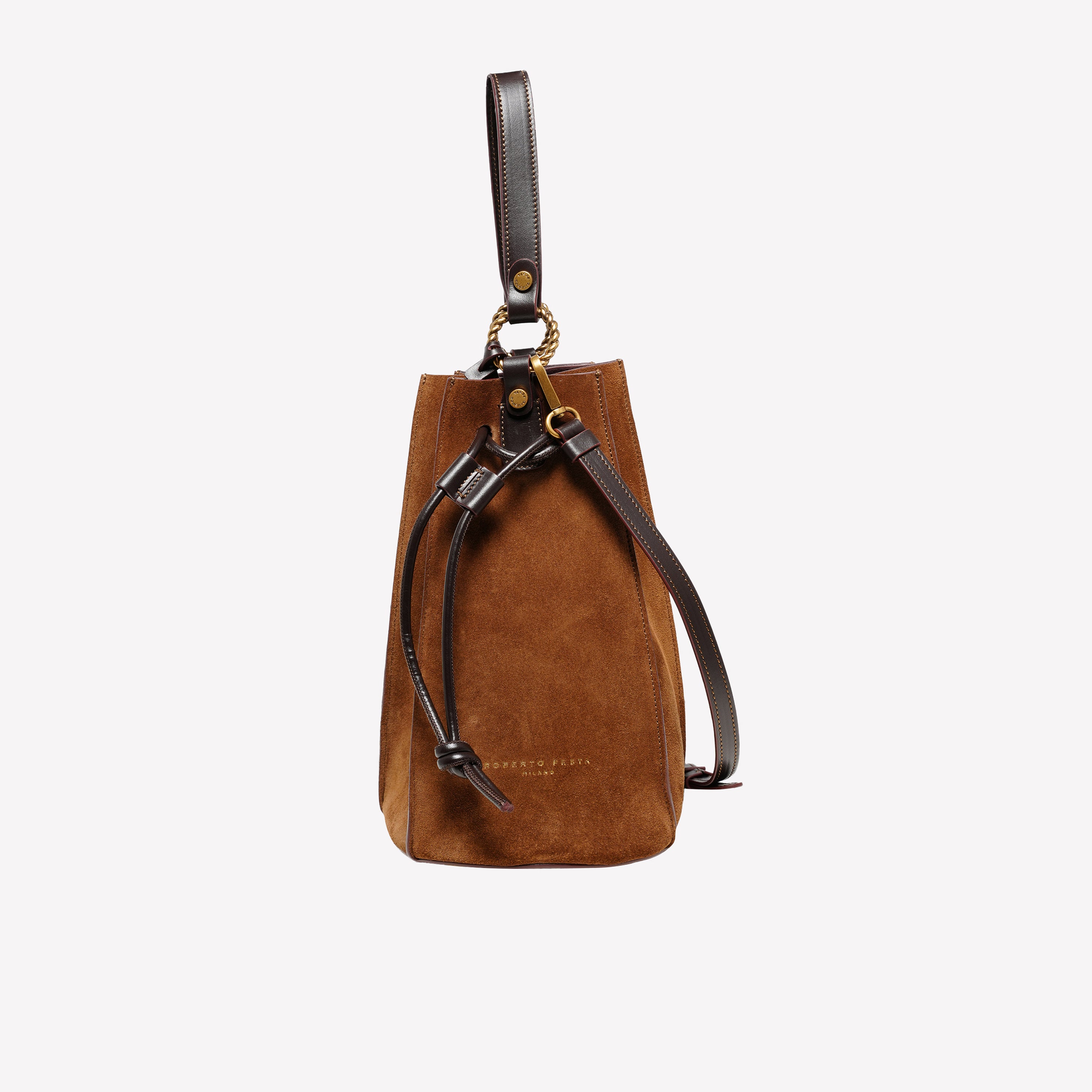 Borsa a mano Hamilton Moderne piccola in pelle scamosciata con borchie Borsa a mano Hamilton Moderne piccola in pelle scamosciata con borchie
