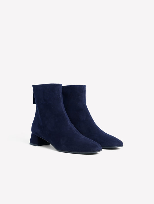 STIVALETTO IN CAMOSCIO NAVY CON TACCO MEDIO QUADRATO ADDISON - Blu navy | Roberto Festa
