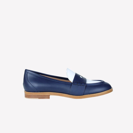 LOAFER IN BLU AND WHITE SOFTY ALIAH - Loafers | Roberto Festa