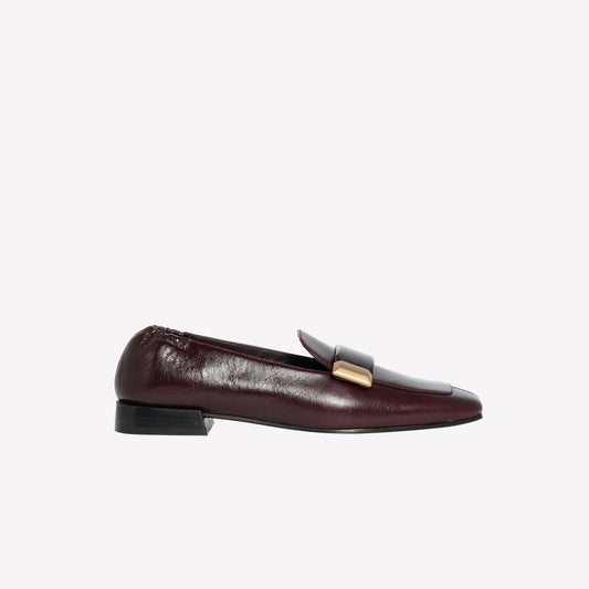 BURGUNDY GLOSSY CALFSKIN LOAFER ALISA - Loafers | Roberto Festa