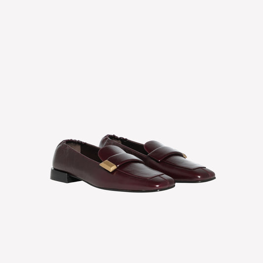 BURGUNDY GLOSSY CALFSKIN LOAFER ALISA - Loafers | Roberto Festa