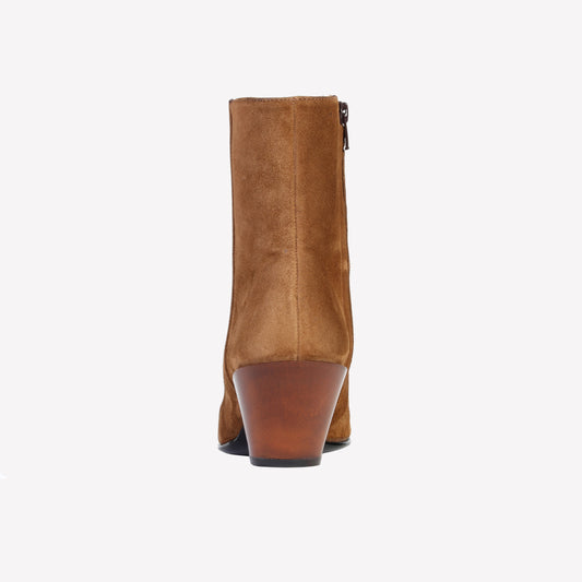 ALLIK ANKLE BOOT IN CIGAR BROWN SUEDE - Marrone | Roberto Festa