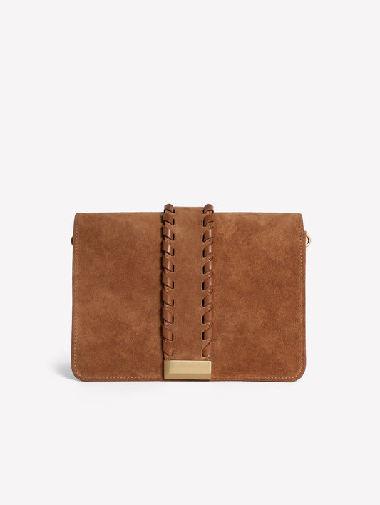 BORSA SPALLA IN CROSTA COLOR CUOIO CON CINTURA CENTRALE ALMA - Borse | Roberto Festa