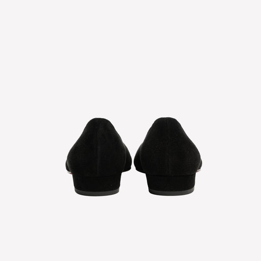 BLACK SUEDE POINTED BALLERINA AMER - Nero | Roberto Festa