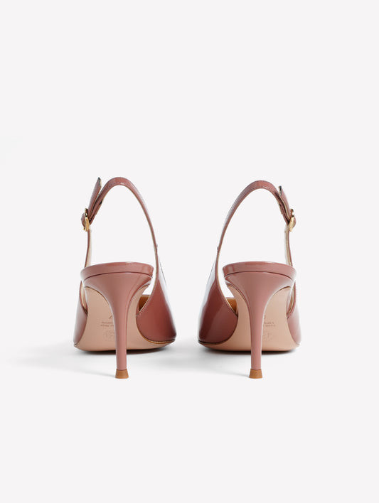 PHARD COLOR PATENT LEATHER SLINGBACK WITH MEDIUM HEEL ATLANTE - Rosa | Roberto Festa