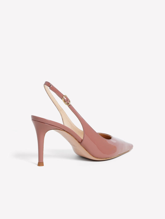 PHARD COLOR PATENT LEATHER SLINGBACK WITH MEDIUM HEEL ATLANTE - Rosa | Roberto Festa