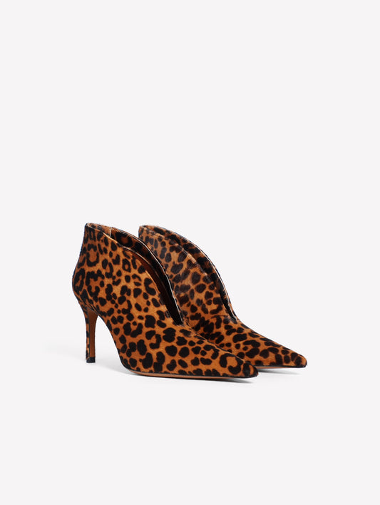 DÉCOLLETÉ IN CAVALLINO LEOPARDATO CON TACCO A SPILLO BARIA - Leopard | Roberto Festa