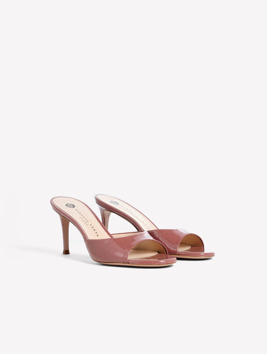 PHARD COLOR PATENT LEATHER MULE WITH MEDIUM HEEL BOA - Sandals | Roberto Festa