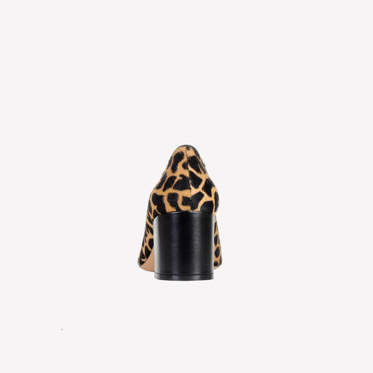 BRIGID ANIMALIER PUMP WITH BLACK NAPPA COATED BUCKLE - Giallo | Roberto Festa