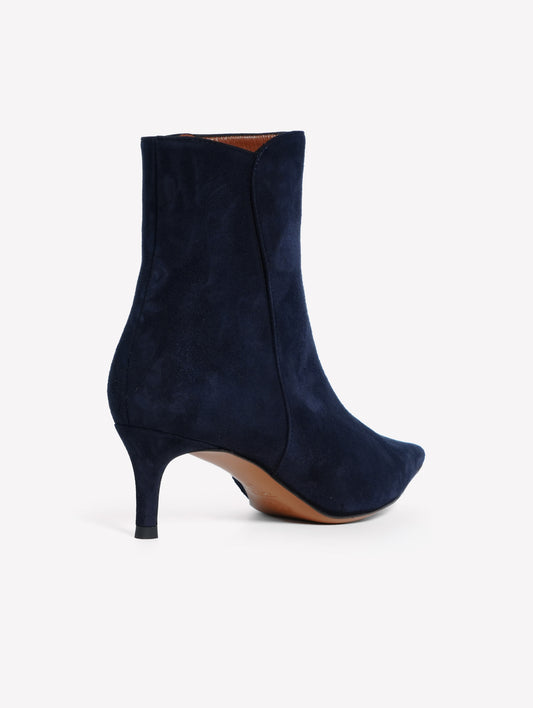 STIVALETTO IN CAMOSCIO NAVY CON TACCO MEDIO BRINA - Blu navy | Roberto Festa