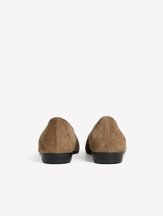 GREEN SUEDE PUMPS WITH A LOW SQAURE HEEL BROOMY - Green | Roberto Festa