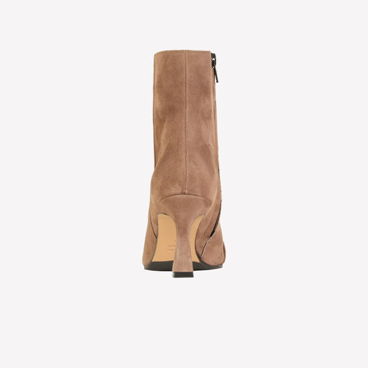 CARSA GOLD-EMBELLISHED ANKLE BOOT IN MAPLE SUEDE - maple | Roberto Festa