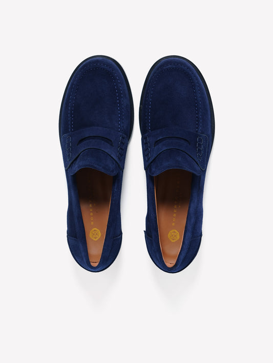 MOCASSINO IN CAMOSCIO NAVY CATY - Blu navy | Roberto Festa
