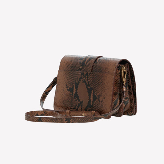 BORSA A SPALLA IN PELLE DI AGNELLO CON STAMPA PITONE CLIZIA - Nuovi Arrivi | Roberto Festa