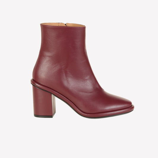 COMMY ANKLE BOOT IN NAPPA BORDEAUX - Boots and Booties | Roberto Festa