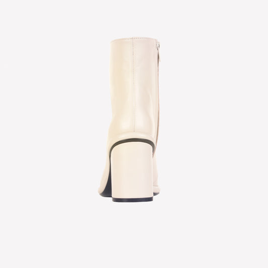 COMMY ANKLE BOOT IN CREAM WHITE NAPPA - Bianco | Roberto Festa