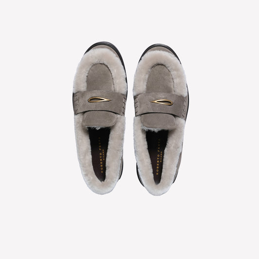 TAUPE SUEDE LOAFER DANESA - Marrone | Roberto Festa