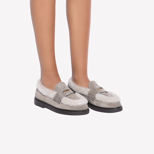 TAUPE SUEDE LOAFER DANESA - Marrone | Roberto Festa