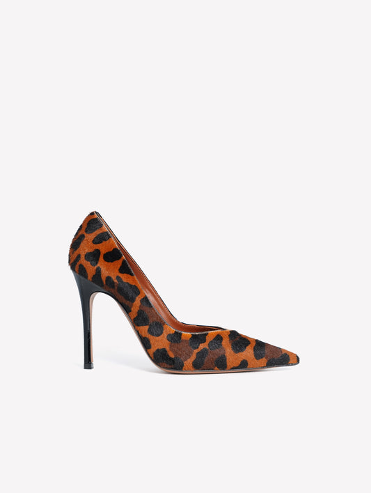 SPOTTED CALFSKIN PUMPS WITH HIGH STILETTO HEELS DILETTA - Black | Roberto Festa