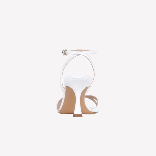 SANDAL WITH ANKLE STRAP IN WHITE SOFTY LEATHER DONNA  - Bianco | Roberto Festa