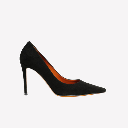 PUMP IN BLACK SUEDE WITH HIGH HEEL ELAIS - Pumps | Roberto Festa