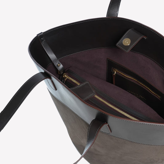 BUCKET BAG IN SUEDE COLOR DARK BROWN ELISEA  - Marrone | Roberto Festa