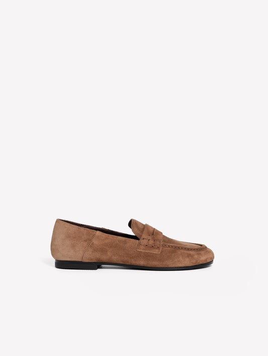 OAK-COLORED SUEDE LOAFERS EUDORA - Products | Roberto Festa