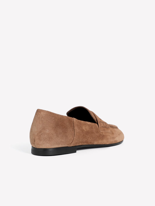 OAK-COLORED SUEDE LOAFERS EUDORA - Brown | Roberto Festa