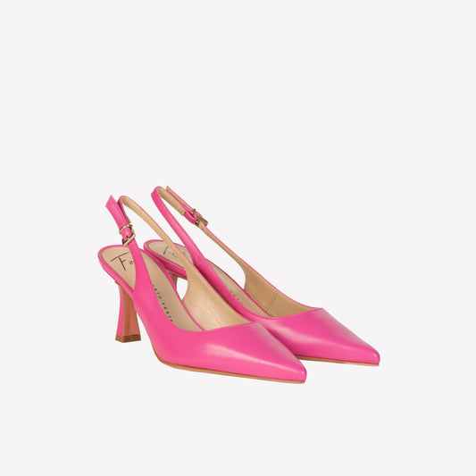 SLINGBACK IN BARBIE NAPPA LEATHER FRANS - Products | Roberto Festa