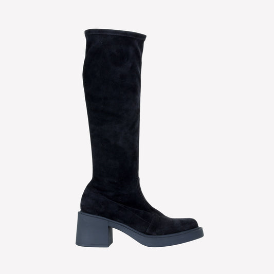 STRETCH SUEDE BOOT HANNY - Nero | Roberto Festa
