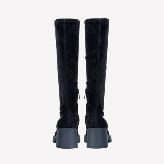 STRETCH SUEDE BOOT HANNY - Nero | Roberto Festa
