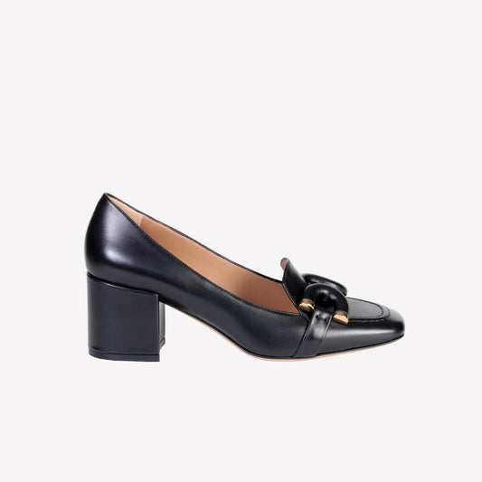 HARABY EMBELLISHED LOAFER IN BLACK CALFSKIN - Nero | Roberto Festa