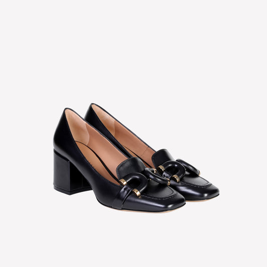HARABY EMBELLISHED LOAFER IN BLACK CALFSKIN - Nero | Roberto Festa
