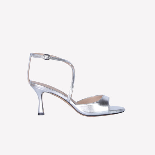 Xose silver leather sandals - Bridal Shoes | Roberto Festa