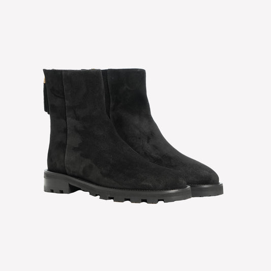 STIVALETTO ALLA CAVIGLIA IN CAMOSCIO NERO CON ZIP SUL RETRO ISA - Nuovi Arrivi | Roberto Festa