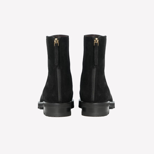 STIVALETTO ALLA CAVIGLIA IN CAMOSCIO NERO CON ZIP SUL RETRO ISA - Nero | Roberto Festa