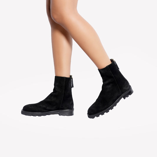 STIVALETTO IN LUREX NERO CON PUNTINA SFRANGIATA FIORENE - Nero | Roberto Festa