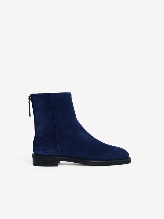 STIVALETTO IN CAMOSCIO NAVY CON TACCO BASSO ISA - Blu navy | Roberto Festa