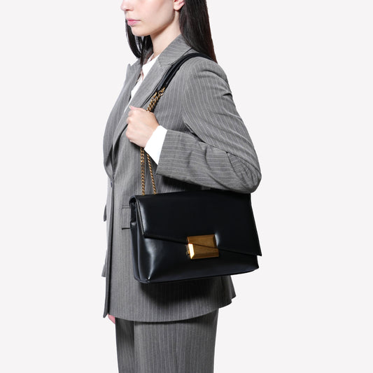 BLACK CALF BRIEFCASE ISOLDE - Nero | Roberto Festa