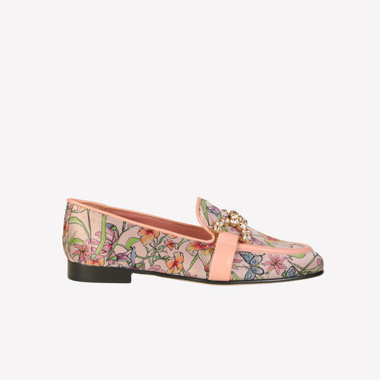 LOAFER IN PHARD GARDEN WITH TONE ON TONE ACCESSORY JOYS - Products | Roberto Festa