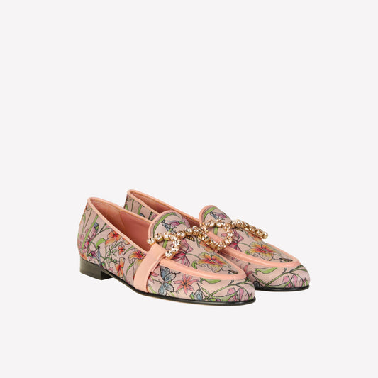 LOAFER IN PHARD GARDEN WITH TONE ON TONE ACCESSORY JOYS - Loafers | Roberto Festa