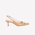 slingback in camel nappa leather with accessory juzny
