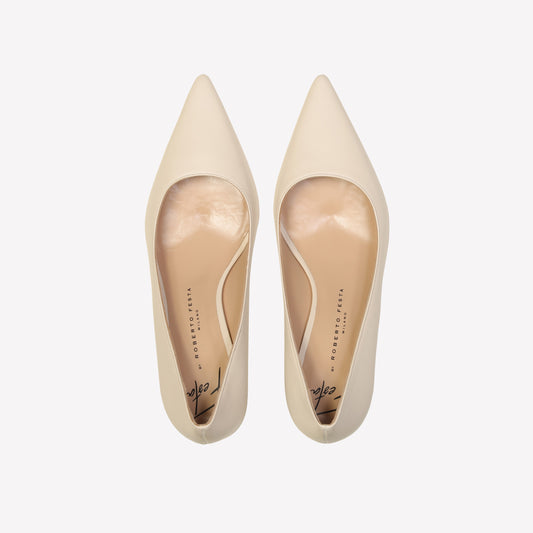 decollete in nappa offwhite kate - Bianco | Roberto Festa