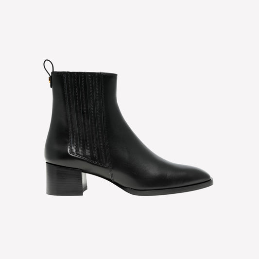 BEATLES IN BLACK CALF WITH MEDIUM HEEL LEDA - Nero | Roberto Festa