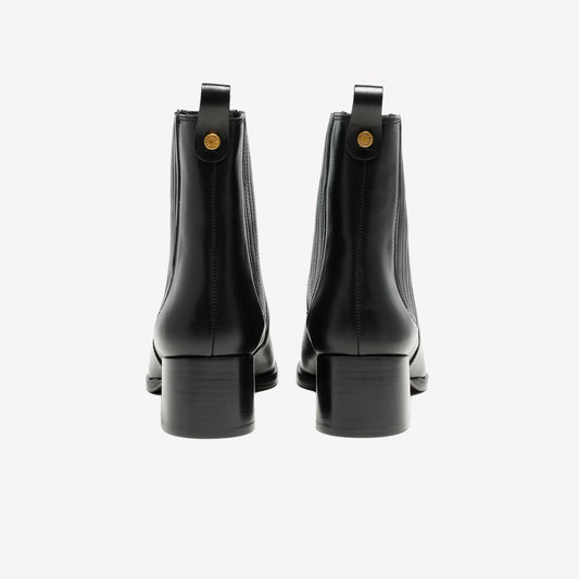 BEATLES IN BLACK CALF WITH MEDIUM HEEL LEDA - Nero | Roberto Festa