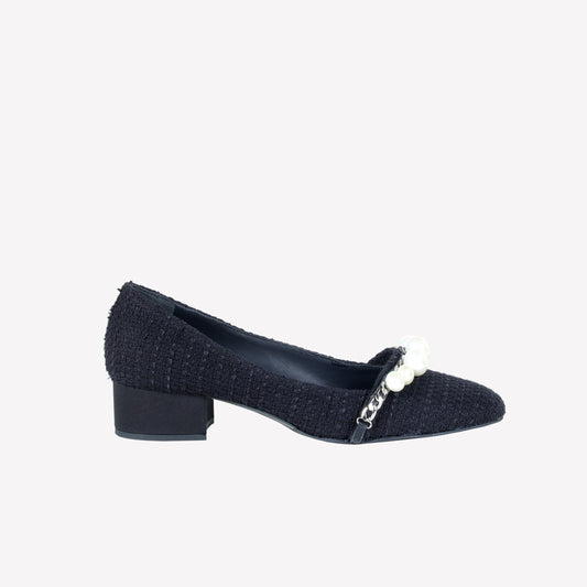 TWEED PUMPS WITH PEARL ACCESSORY LIANA - Pumps | Roberto Festa