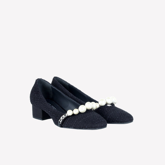 TWEED PUMPS WITH PEARL ACCESSORY LIANA - Pumps | Roberto Festa
