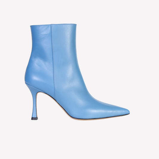 LUISA STILETTO ANKLE BOOT IN BLUE SUGAR CALFSKIN - Azzurro | Roberto Festa