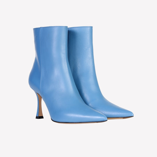 LUISA STILETTO ANKLE BOOT IN BLUE SUGAR CALFSKIN - Azzurro | Roberto Festa