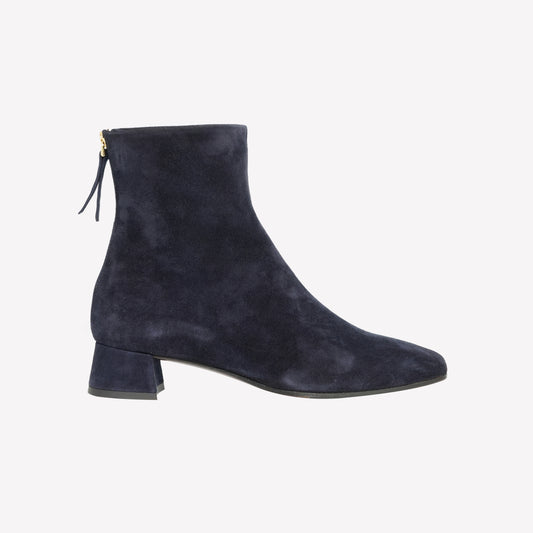 STIVALETTO ALLA CAVIGLIA IN CAMOSCIO BLU NAVY CON TACCO MEDIO MAVI - Nuovi Arrivi | Roberto Festa